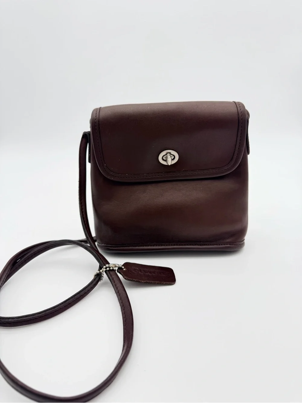 Coach Tango Flap Silver Hardware K8P 9049 Brown Crossbody